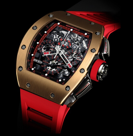 Richard Mille New RM 011 Flyback Chronograph Red Demon Titanium and Red Gold watches